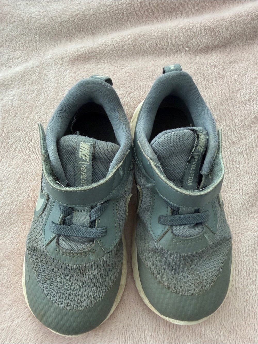 Nike Kids Gray Velcro Sneakers